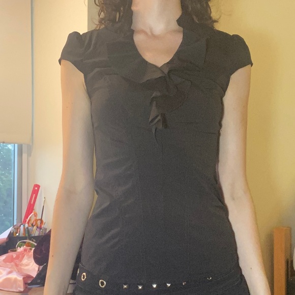 Vintage Express Goth Ruffle Top - Picture 5 of 5